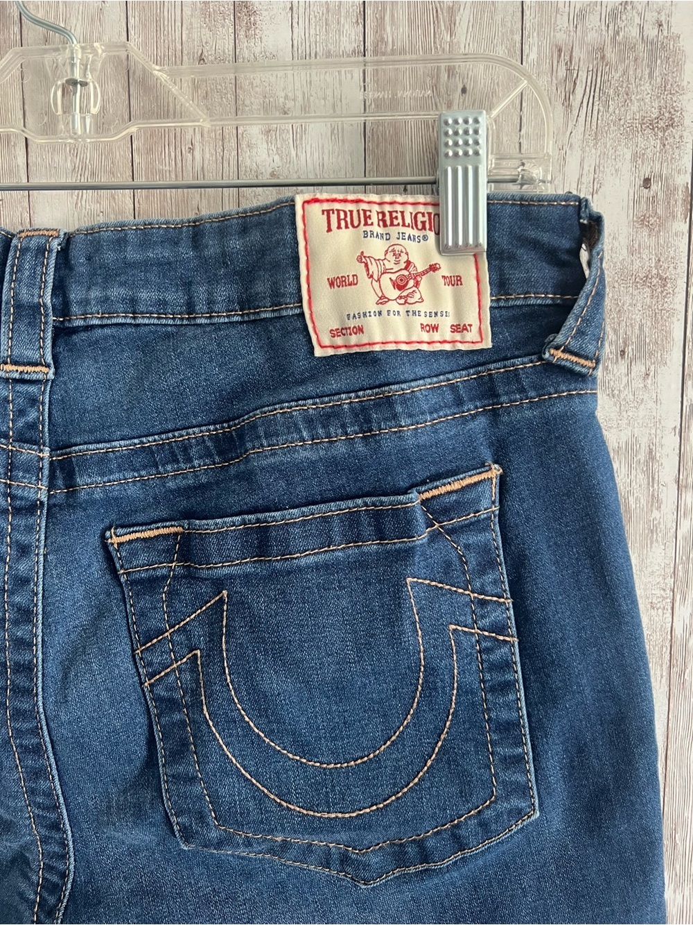True Religion Becca Mid Rise Blue Bootcut Jeans Western Size 33 - Picture 5 of 5